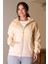 Fermuarlı Cepli Bej Kadın Sweatshirt 5028-2K4 4