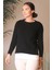Bisiklet Yaka Siyah Triko Kadın Kazak 6120-2K4 1