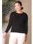 Bisiklet Yaka Siyah Triko Kadın Kazak 6120-2K4 4