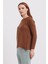 Sıfır Yaka Uzun Kollu Camel Kadın Kazak 75318-2K3 4