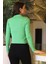 V Yakalı Triko Yeşil Kadın Kazak 3739-2K3 5