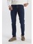 Lacivert Slim Fit Yıkamalı Pamuklu Jean Kot Pantolon 1