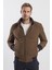 Camel Comfort Fit Dik Yaka Mont 1