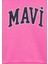 Çocuk Mavi Logo Baskılı Kapüşonlu Pembe Sweatshirt 7610035-70982 4