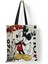 Lingyinteng Disney Kadın Tote Çanta Mickey Mouse Lilo ve Dikiş Kanvas Tote Büyük Kapasiteli Alışveriş Çantası Kız Omuz Çantası (Yurt Dışından) 1