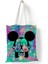 Lingyinteng Disney Kadın Tote Çanta Mickey Mouse Lilo ve Dikiş Kanvas Tote Büyük Kapasiteli Alışveriş Çantası Kız Omuz Çantası (Yurt Dışından) 3