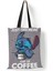 Lingyinteng Disney Kadın Tote Çanta Mickey Mouse Lilo ve Dikiş Kanvas Tote Büyük Kapasiteli Alışveriş Çantası Kız Omuz Çantası (Yurt Dışından) 1