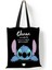 Lingyinteng Disney Kadın Tote Çanta Mickey Mouse Lilo ve Dikiş Kanvas Tote Büyük Kapasiteli Alışveriş Çantası Kız Omuz Çantası (Yurt Dışından) 1
