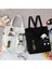 Lingyinteng Sevimli Ayı ve Kuzu Moda Öğrenci Kanvas Çanta Kadın Taşıma Çantası Omuz Crossbody Çanta Edebi Taşıma Çantası (Yurt Dışından) 4