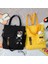 Lingyinteng Sevimli Ayı ve Kuzu Moda Öğrenci Kanvas Çanta Kadın Taşıma Çantası Omuz Crossbody Çanta Edebi Taşıma Çantası (Yurt Dışından) 3