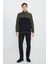 Standart Fit Dik Yaka Içi Polarlı Çift Renk Polar Sweatshirt 2