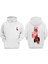 Unisex Jujutsu Kaisen Anime Tasarım Ön Arka Baskılı Normal Kalıp Beyaz Sweatshirt 1