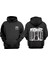 Unisex Hayalet Mahkum Tasarım Ön Arka Baskılı Normal Kalıp Siyah Sweatshirt 1