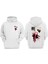 Unisex Love Graphic Tasarım Ön Arka Baskılı Normal Kalıp Beyaz Sweatshirt 1