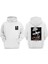 Unisex Psycho Terror Tasarım Ön Arka Baskılı Normal Kalıp Beyaz Sweatshirt 1