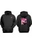 Unisex Girls Day Out Tasarım Ön Arka Baskılı Normal Kalıp Siyah Sweatshirt 1