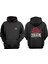 Unisex Everlasting Love Tasarım Ön Arka Baskılı Normal Kalıp Siyah Sweatshirt 1