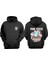 Unisex Pink Floyd Anımals Tasarım Ön Arka Baskılı Normal Kalıp Siyah Sweatshirt 1