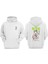 Unisex Turbanlı Girl Tasarım Ön Arka Baskılı Normal Kalıp Beyaz Sweatshirt 1