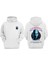 Unisex Neuronal Futuristic Tasarım Ön Arka Baskılı Normal Kalıp Beyaz Sweatshirt 1