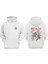 Unisex Arcanum Mask Tasarım Ön Arka Baskılı Normal Kalıp Beyaz Sweatshirt 1