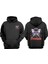Unisex Freedom Kelebek Tasarım Ön Arka Baskılı Normal Kalıp Siyah Sweatshirt 1
