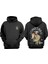 Unisex Comethru Tasarım Ön Arka Baskılı Normal Kalıp Siyah Sweatshirt 1