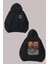 Unisex Sushi Dragon Tasarım Ön Arka Baskılı Normal Kalıp Siyah Sweatshirt 1