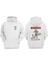 Unisex Body Building Zombi Tasarım Ön Arka Baskılı Normal Kalıp Beyaz Sweatshirt 1