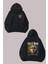 Unisex Sun And Moon Human Face Tasarım Ön Arka Baskılı Normal Kalıp Siyah Sweatshirt 1