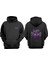 Unisex Deathstalker Scorpion Tasarım Ön Arka Baskılı Normal Kalıp Siyah Sweatshirt 1