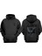 Unisex Fallen Skeleton Wings Tasarım Ön Arka Baskılı Normal Kalıp Siyah Sweatshirt 1