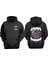 Unisex Galaxy Garden Tasarım Ön Arka Baskılı Normal Kalıp Siyah Sweatshirt 1