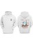 Unisex Pink Floyd Anımals Tasarım Ön Arka Baskılı Normal Kalıp Beyaz Sweatshirt 1