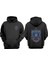 Unisex Wisdom Keeper Owl Key Tasarım Ön Arka Baskılı Normal Kalıp Siyah Sweatshirt 1
