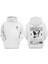 Unisex Butterfly Kisses Tasarım Ön Arka Baskılı Normal Kalıp Beyaz Sweatshirt 1