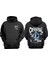 Unisex Crystal Mountain Tasarım Ön Arka Baskılı Normal Kalıp Siyah Sweatshirt 1