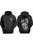 Unisex Let It Burn Tasarım Ön Arka Baskılı Normal Kalıp Siyah Sweatshirt 1