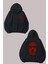 Unisex Red Mask Tasarım Ön Arka Baskılı Normal Kalıp Siyah Sweatshirt 1