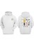 Unisex Purrfect Love Tasarım Ön Arka Baskılı Normal Kalıp Beyaz Sweatshirt 1