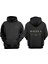 Unisex Hosea Love Tasarım Ön Arka Baskılı Normal Kalıp Siyah Sweatshirt 1