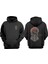 Unisex Your Time Is Done Tasarım Ön Arka Baskılı Normal Kalıp Siyah Sweatshirt 1