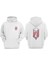 Unisex Capitan America Tasarım Ön Arka Baskılı Normal Kalıp Beyaz Sweatshirt 1