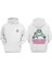 Unisex Love You Forever Tasarım Ön Arka Baskılı Normal Kalıp Beyaz Sweatshirt 1