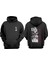 Unisex Naruto Itachi Uchiha Tasarım Ön Arka Baskılı Normal Kalıp Siyah Sweatshirt 1