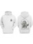 Unisex Heaven Love Tasarım Ön Arka Baskılı Normal Kalıp Beyaz Sweatshirt 1