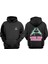 Unisex Love You Forever Tasarım Ön Arka Baskılı Normal Kalıp Siyah Sweatshirt 1