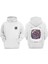 Unisex Galaxy Garden Tasarım Ön Arka Baskılı Normal Kalıp Beyaz Sweatshirt 1