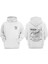 Unisex Fear Of Nothing Tasarım Ön Arka Baskılı Normal Kalıp Beyaz Sweatshirt 1