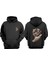 Unisex Zaman Treni Tasarım Ön Arka Baskılı Normal Kalıp Siyah Sweatshirt 1